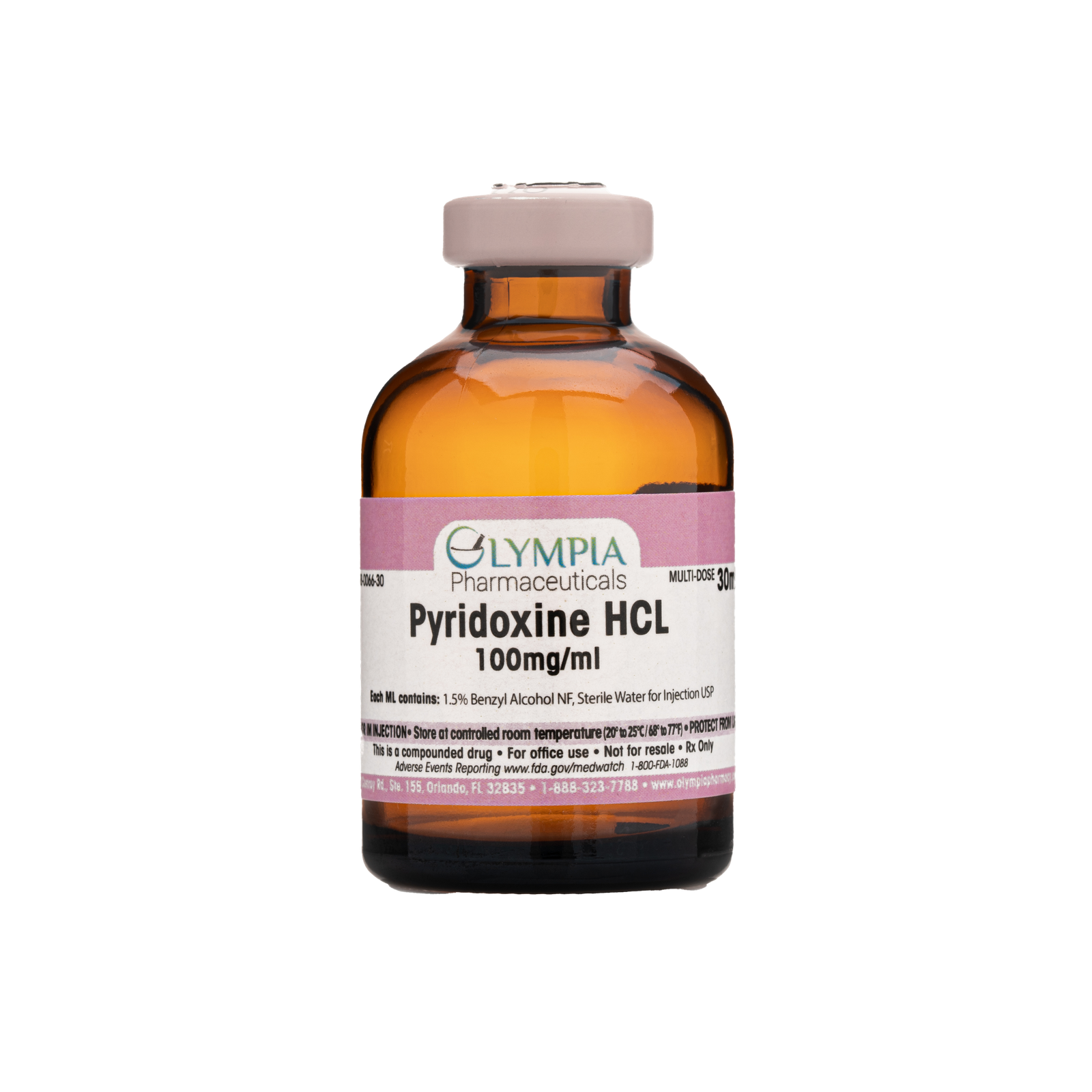 Pyridoxine (B6) MDV 30ml 100mg/ml (*ASHP drug shortage item)